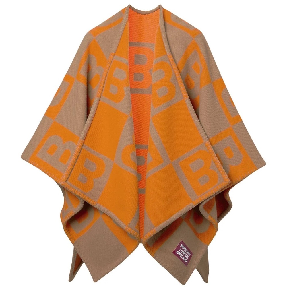 Burberry B Motif Merino Wool Cashmere Cape